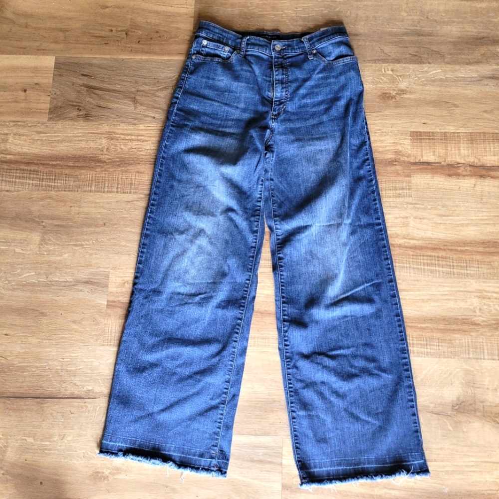 Banana Republic High Waist Wide Leg Jeans Size 8